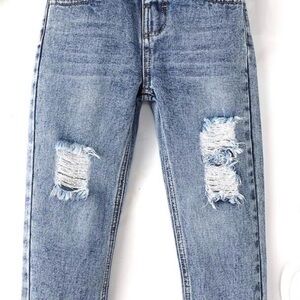 Distressed Blue Jeans for girls 7Y